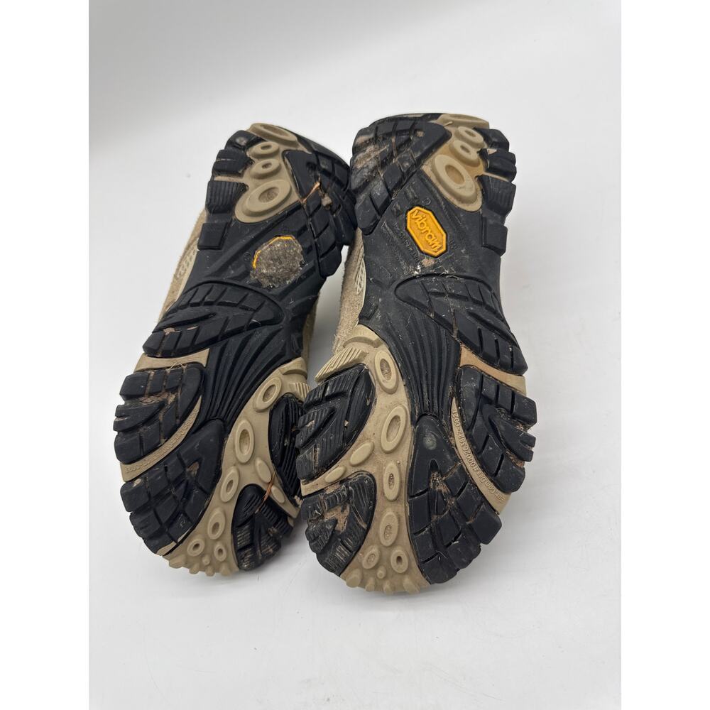 Merrell Moab Ventilator Hiking Shoes Women's 6.5 Taupe Leather Mesh Vibram Trail - Picture 3 of 3